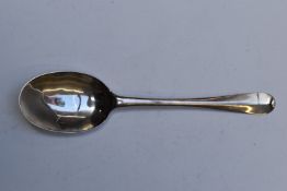 George I Britannia standard bottom hallmarked silver Hanoverian rat tail pattern table spoon, London