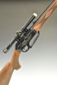 Rogers Power Line Model 922 .22 Martini action underlever air rifle with gilt engraved decoration,