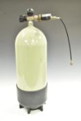 Nine litre compressed gas bottle with pressure gauge, suitable for re-charging PCP air rifles