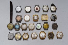 Twenty-four gentleman's wristwatches including Rotary, Lucerne, Newmark, Etienne, Nisus, Borea,