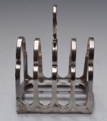 George V hallmarked silver five bar toast rack, Sheffield 1916, maker Harrison Brothers & Howson,