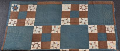 19thC American quilt purchased by the vendor in the 1970s and believed to originate from Alabama,