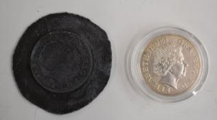 Queen Elizabeth II UK coinage Uniface proof and proof struck by Fattorini Ltd from the original
