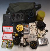 Trout and coarse fishing equipment including fly fishing reels RF 1000, Astucit Electreel etc, fixed