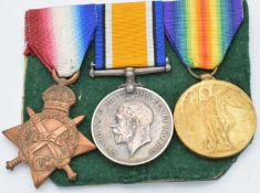 British Army WW1 medals comprising 1914/1915 Star, War Medal and Victory Medal named to M2 -