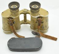 WW2 Swarovski Dienstglas 6x30 Nazi German binoculars in desert pattern, marked Cag and H/6400