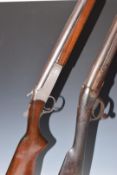 Two single barrel shotguns 12 bore Cooey, serial number 69766 and unnamed English 16 bore, NVSN.