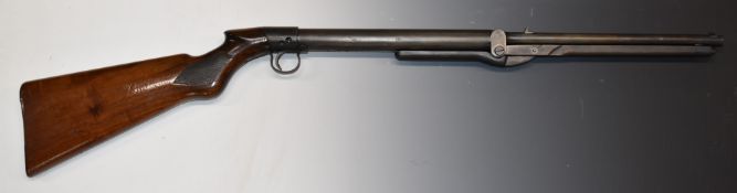 BSA Lincoln Jeffries style .177 air rifle with chequered semi-pistol grip and adjustable sights