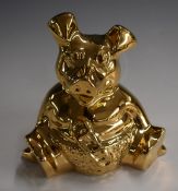 Wade Nat West limited edition (250) gold Woody pig money box, with certificate