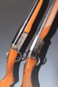 Two single barrel shotguns Webley & Scott 12 bore with 32 inch barrel, serial number 74291 and