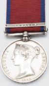 British Army Military General Service Medal 1847 with clasp for Sahagun named to J Bode 3rd