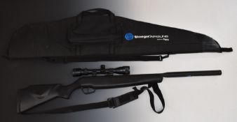 Stoeger X20 S2 .22 air rifle with chequered semi-pistol grip and forend, composite stock, raised