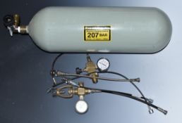 Large compressed gas bottle suitable for re-charging PCP air rifles