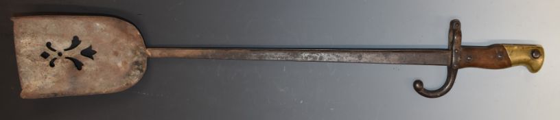 French bayonet converted to a fireside implement / shovel