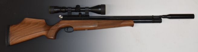 Air Arms S410 Classic .22 PCP air rifle with 10 shot magazine, chequered semi-pistol grip and