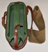 Loadmaster canvas and leather shotgun cartridge dispenser with shoulder sling.