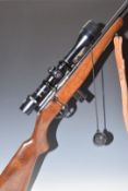 J Gaucher of St Etienne France .22 bolt-action rifle with chequered semi-pistol grip, raised cheek