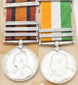 British Army Queen's South Africa Medal 1899 and King's South Africa Medal 1902 with clasps for Cape