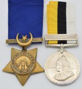 Royal Niger Company's Medal 1899 with copy to edge together with a Khedive's Star Medal 1882
