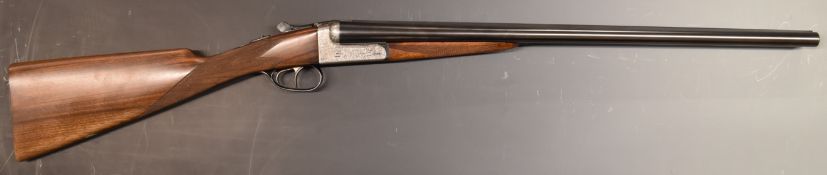 AYA No.4 'Best Boxlock' 12 bore ejector shotgun with heavily engraved decoration to the named locks,