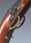 Armi Sport .45 percussion hammer action Kentucky rifle with brass shaped trigger guard, stock