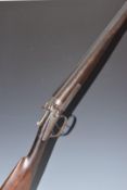 George H Daw & Co 20 bore side by side hammer action shotgun with named and engraved locks, engraved