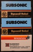 One-hundred-and-fifty .22 rife cartridges comprising RWS Dynamit Nobel Subsonic and Winchester Super