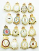 Fourteen Royal Air Force and Commonwealth Air Force lapel pin back badges including H19 Royal