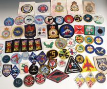 Large collection of approximately 100 Royal Air Force cloth unit/tactical badges including Central
