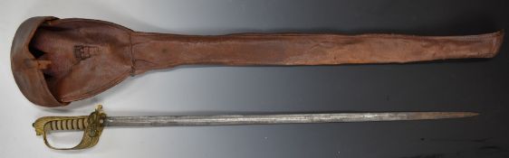 Royal Navy officer's dress sword attributed to Edward Pitcairn Gambier Sandwith, with folding