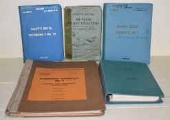Four Royal Air Force Pilot's Notes manuals for Meteor Night Fighters, Varsity T Mark 1, Chipmunk T