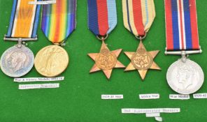 British Army probable father and son group WW1 medals comprising War Medal and Victory Medal named