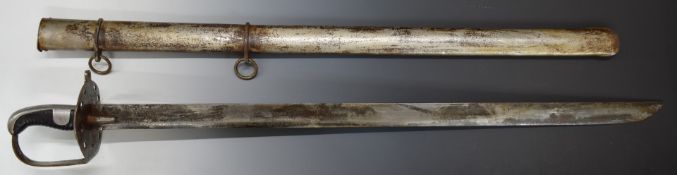 British 1796 Heavy Cavalry replica sword with 88cm blade and scabbard