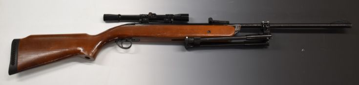 BSA Mercury .22 air rifle with semi-pistol grip, raised cheek piece, adjustable trigger and
