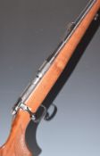 CZ .22 bolt-action rifle with chequered semi-pistol grip, sight mounts, scope rail, sling suspension