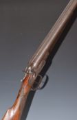 William Carter 12 bore side by side hammer action shotgun with named and engraved scenes of birds to
