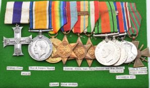 British Army WW1 and WW2 Royal Artillery Military Cross group of ten awarded to Major P J A Montague