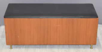 Retro upholstered ottoman, W103 x D40 x H41cm
