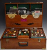 A Partridge of Redditch 'The Ultimate Portable Fly Tying System', including materials