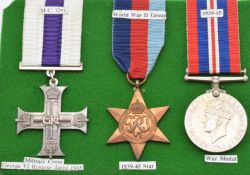 Military Cross Medal George VI dated 1945 together with 1939/1945 Star and Defence Medal
