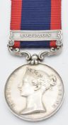 British Army Sutlej Medal 1846 with clasp for Sobraon named to Thomas William Gooden 3rd Light