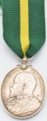 British Army Territorial Force Efficiency Medal (Edward VII) named to 623 Pte W E Turner 4th