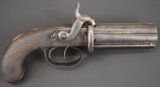 Blissett of London 88 bore six-shot side by side double hammer triple turnover percussion