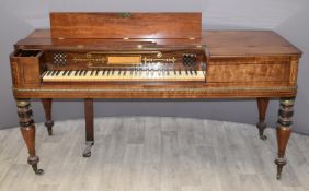 19thC Broadwood Piano to His Majesty, with letter saying Peter Maxwell Davies once played the piano