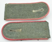 German Army WW2 pair of Panzer Grenadier shoulder boards, acquired by a Sherwood Forester sergeant
