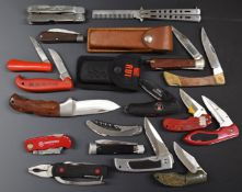 Twelve various pocket knives including Kasu, Taylors Eye example, longest blade 9.5cm and five