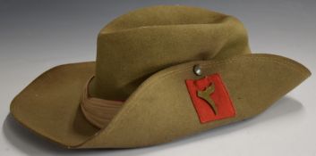 British Army felt slouch hat by Harritz Hat Factory, South Africa, with 3rd Battalion King's African