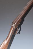 William Garden 12 bore side by side hammer action shotgun with named and engraved locks, engraved