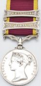 British Army Second China War Medal 1861 with clasps for Taku Forts 1860 and Pekin 1860, named to