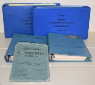 Four Royal Air Force Pilot's Notes manuals for Canberra T Mark 4, Vampire FB5, Jet Provost T Mark